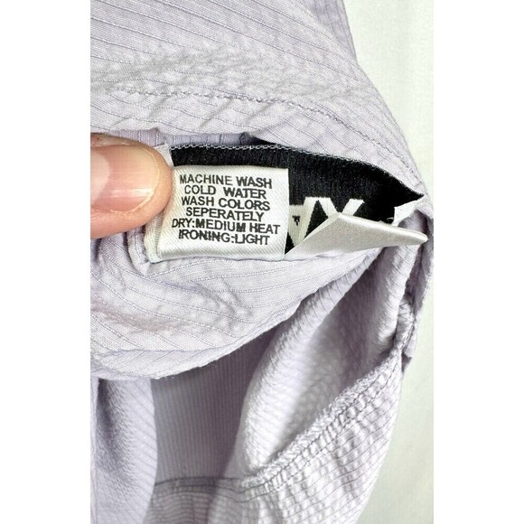 FLAX Maxi Dress Womens 2G (22-24) Purple Sleeveless V-neck Textured Relaxed - Picture 6 of 10